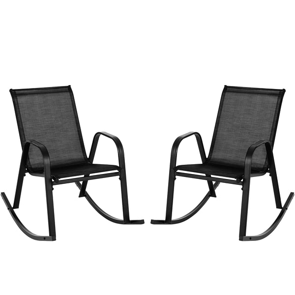Cozy to sit with a curved backrest and armrests<br>Smooth and gentle rocking makes you more relaxed<br>Breathable seat fabric brings cool sitting feelings<br>Rustproof and reinforced metal frame for high stability<br>Bottom stoppers effectively avoid tipp