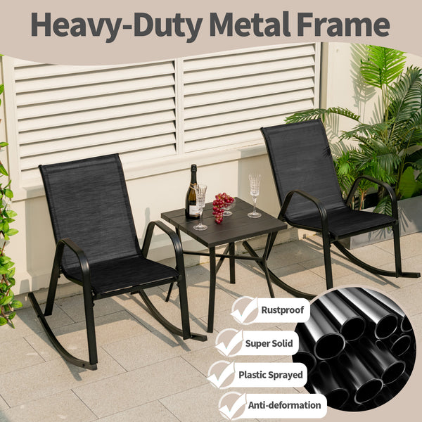 Cozy to sit with a curved backrest and armrests<br>Smooth and gentle rocking makes you more relaxed<br>Breathable seat fabric brings cool sitting feelings<br>Rustproof and reinforced metal frame for high stability<br>Bottom stoppers effectively avoid tipp
