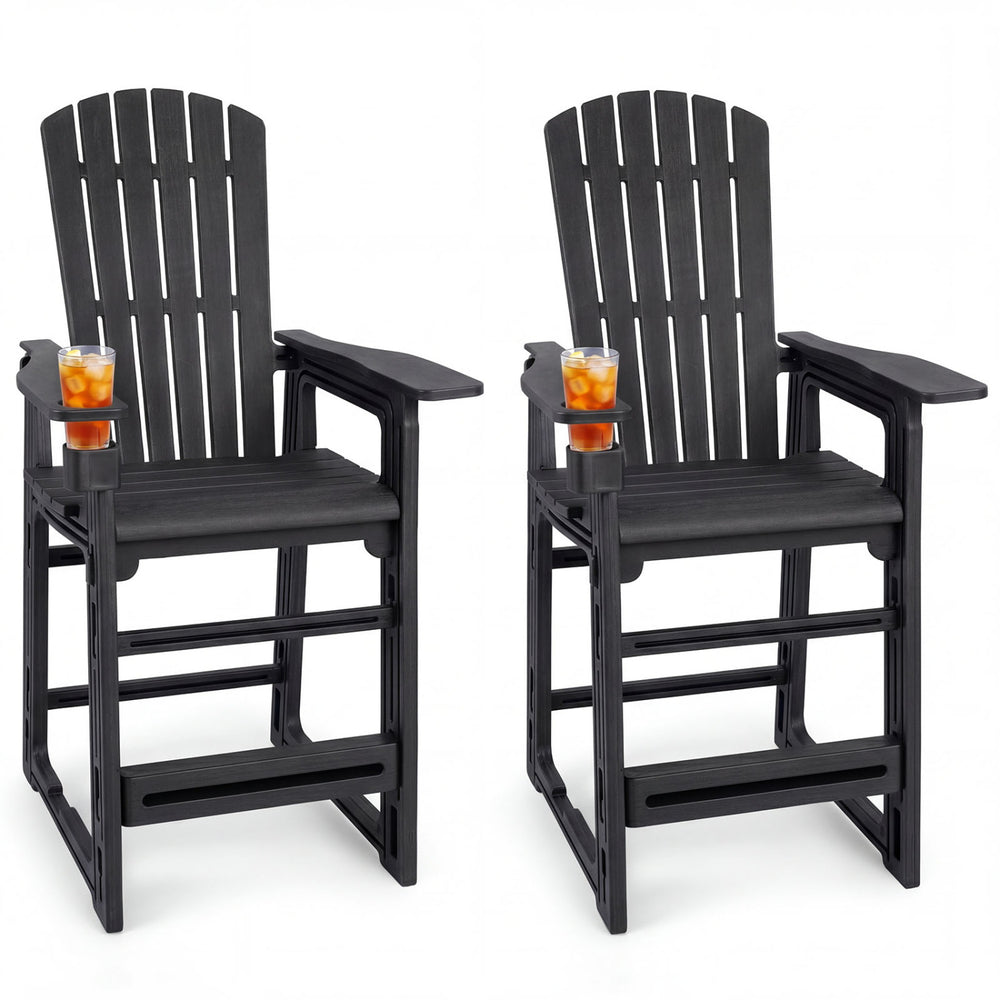 All weather resistant HDPE material is sun-protective  anti-fading  and waterproof<br>106Â° slightly reclined high backrest for relaxed outdoor sitting<br>Features comfortable armrests for optimal arm relaxation<br>Designed with a contoured seat surface t