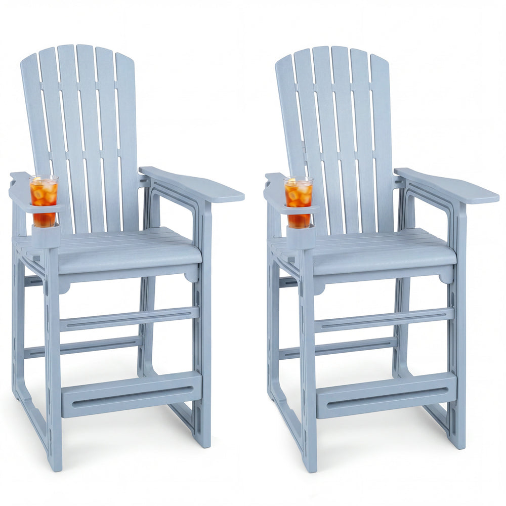All weather resistant HDPE material is sun-protective  anti-fading  and waterproof<br>106Â° slightly reclined high backrest for relaxed outdoor sitting<br>Features comfortable armrests for optimal arm relaxation<br>Designed with a contoured seat surface t