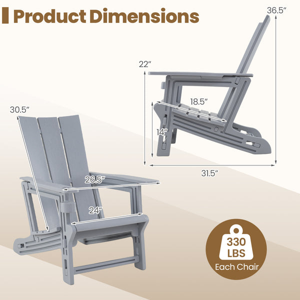 Curved backrest offers enhanced support for your back and shoulders<br>With wide armrests for added comfort and support<br>Built-in cup holder keeps your drink within easy reach<br>HDPE material is sun-protective  fade-resistant  waterproof  built to last