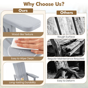 Curved backrest offers enhanced support for your back and shoulders<br>With wide armrests for added comfort and support<br>Built-in cup holder keeps your drink within easy reach<br>HDPE material is sun-protective  fade-resistant  waterproof  built to last