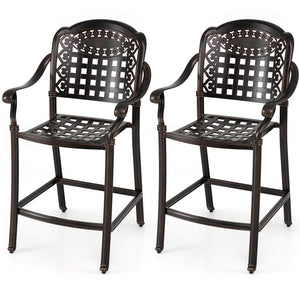 High-quality cast aluminum material is high-strength and weather-resistant<br>Beats rusty metal  perishable wood and flimsy rattan in longevity<br>Waterproof surface is easy-to-maintain<br>Ergonomic design provides adequate support for your back  arms  hi