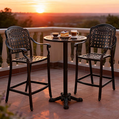 High-quality cast aluminum material is high-strength and weather-resistant<br>Beats rusty metal  perishable wood and flimsy rattan in longevity<br>Waterproof surface is easy-to-maintain<br>Ergonomic design provides adequate support for your back  arms  hi