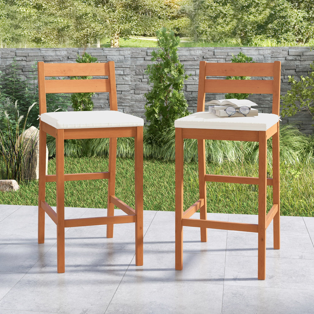 Durable and sturdy with eucalyptus wood frame<br>Cozy to sit with ergonomic seat and 105Â° inclined design<br>Footrest perfectly relaxes your feet<br>Solid back crossbar and reinforced bottom bars for higher stability<br>Suitable for both indoor and outdo