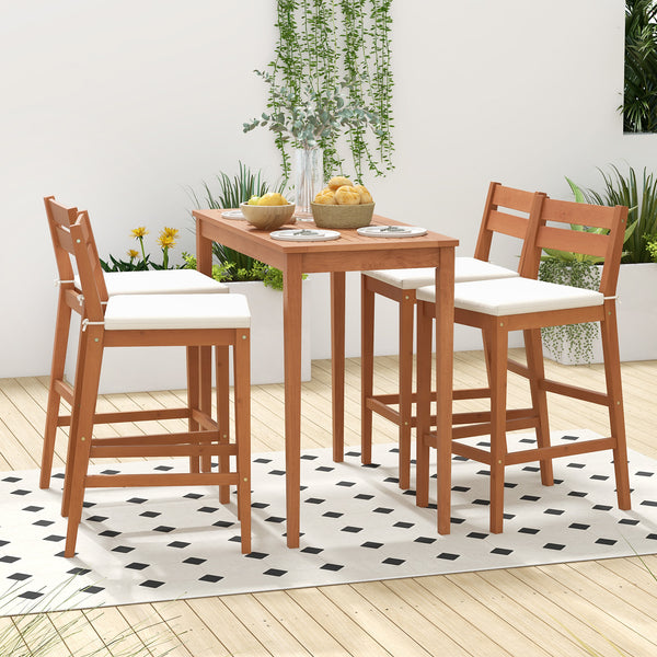 Durable and sturdy with eucalyptus wood frame<br>Cozy to sit with ergonomic seat and 105Â° inclined design<br>Footrest perfectly relaxes your feet<br>Solid back crossbar and reinforced bottom bars for higher stability<br>Suitable for both indoor and outdo