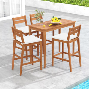 Durable and sturdy with eucalyptus wood frame<br>Cozy to sit with ergonomic seat and 105Â° inclined design<br>Footrest perfectly relaxes your feet<br>Solid back crossbar and reinforced bottom bars for higher stability<br>Suitable for both indoor and outdo