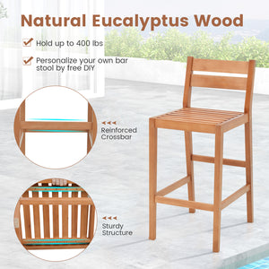 Durable and sturdy with eucalyptus wood frame<br>Cozy to sit with ergonomic seat and 105Â° inclined design<br>Footrest perfectly relaxes your feet<br>Solid back crossbar and reinforced bottom bars for higher stability<br>Suitable for both indoor and outdo