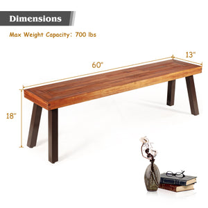 Â Solid acacia wood for durability and long service life<br>Â Solid and thick steel legs provide stability and avoid shaking<br>Â Stable base with adjustable foot pads ensures security and high load-bearing of 700 lbs<br>Â Well match with table and other 