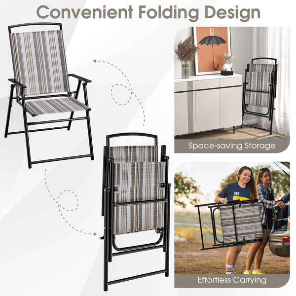 Foldable for simple and convenient storage<br>No assembly is required to save your time and effort<br>Fitted with quick drying surface for easy maintenance<br>The stable armrests offer robust support for your arms<br>Breathable fabric surface provides a c