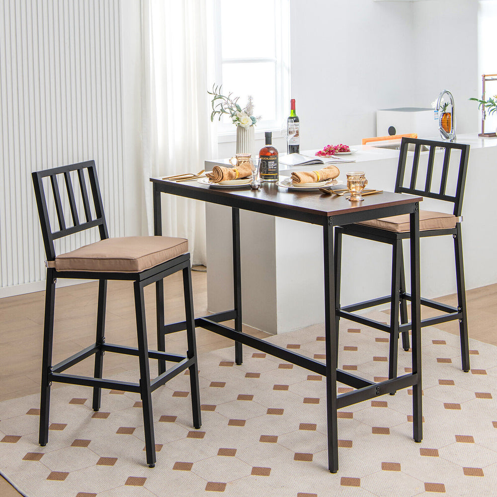 Stylish industrial appearance brings highlights to the decoration of your home<br>Soft cushion gives you the ultimate comfortable sitting experience <br>Comfortable footrests allow you to relax your legs while sitting<br>Cushion with hook and loop fastene