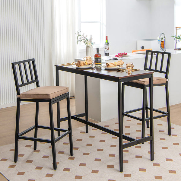 Stylish industrial appearance brings highlights to the decoration of your home<br>Soft cushion gives you the ultimate comfortable sitting experience <br>Comfortable footrests allow you to relax your legs while sitting<br>Cushion with hook and loop fastene