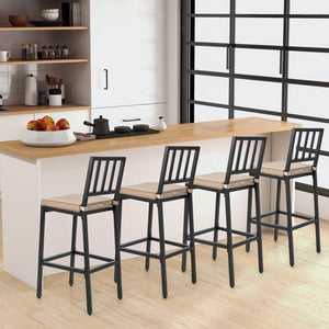 Stylish industrial appearance brings highlights to the decoration of your home<br>Soft cushion gives you the ultimate comfortable sitting experience <br>Comfortable footrests allow you to relax your legs while sitting<br>Cushion with hook and loop fastene