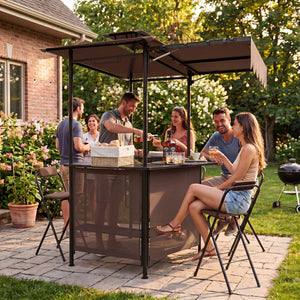 Ergonomic seat with wide surface for all-day sitting comfort Supportive relaxed footrests reduce leg fatigue during long gatherings Sturdy reinforced metal frame reliably supports up to 330 lbs/150 kg Anti-slip foot pads ensureÂ stability on grass  deck  