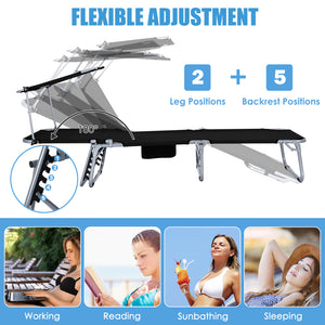 Satisfies your different sitting postures with 5 adjustable backrest positions<br>360 degrees rotatable canopy shade can be adjusted according to changes in the sun<br>Stores your sunglasses  drinks and other items easily with a side storage pocket<br>Str