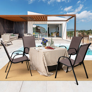 Stackable design for space-saving<br>Lightweight structure for easy movement<br>Fit your body curve perfectly with incline backrest and wide seat<br>Ergonomic armrest for arm relaxation<br>High-quality fabric for breathability and fast drying<br>Hold up t