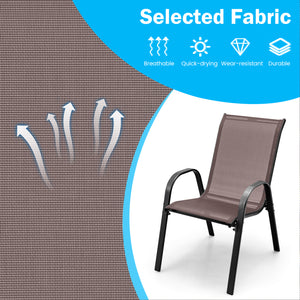 Stackable design for space-saving<br>Lightweight structure for easy movement<br>Fit your body curve perfectly with incline backrest and wide seat<br>Ergonomic armrest for arm relaxation<br>High-quality fabric for breathability and fast drying<br>Hold up t