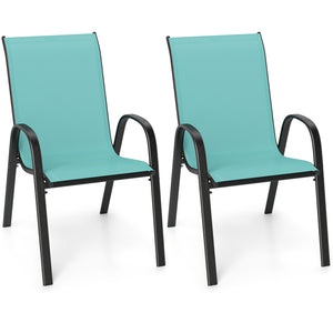 Stackable design for space-saving<br>Lightweight structure for easy movement<br>Fit your body curve perfectly with incline backrest and wide seat<br>Ergonomic armrest for arm relaxation<br>High-quality fabric for breathability and fast drying<br>Hold up t