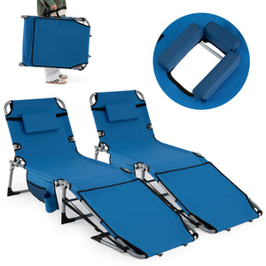 Face hole with U-shaped padding ensures comfortable lying face down<br>Arm openings provide additional relaxation during sunbathing<br>Face hole cover maintains cleanliness and offers more versatility<br>4-level adjustable backrest offers customizable rec