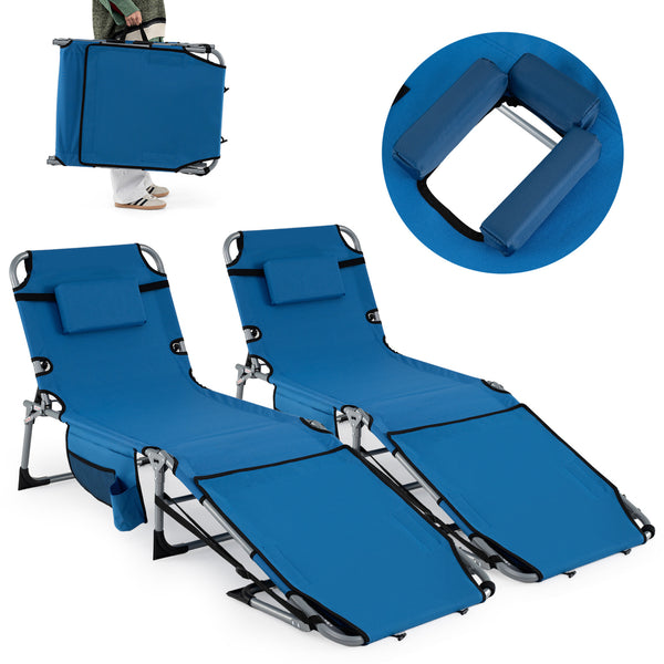 Face hole with U-shaped padding ensures comfortable lying face down<br>Arm openings provide additional relaxation during sunbathing<br>Face hole cover maintains cleanliness and offers more versatility<br>4-level adjustable backrest offers customizable rec