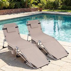Face hole with U-shaped padding ensures comfortable lying face down<br>Arm openings provide additional relaxation during sunbathing<br>Face hole cover maintains cleanliness and offers more versatility<br>4-level adjustable backrest offers customizable rec