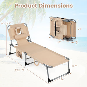 4-position adjustable back customized for different postures<br>2 footrest positions with flexible joints for more coziness<br>Built-in face hole and arm holes for face-down position<br>Removable head pillow enhances the comfort of lying<br>Folding chair 