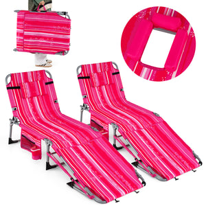 Face hole with U-shaped padding ensures comfortable lying face down<br>Arm openings provide additional relaxation during sunbathing<br>Face hole cover maintains cleanliness and offers more versatility<br>4-level adjustable backrest offers customizable rec