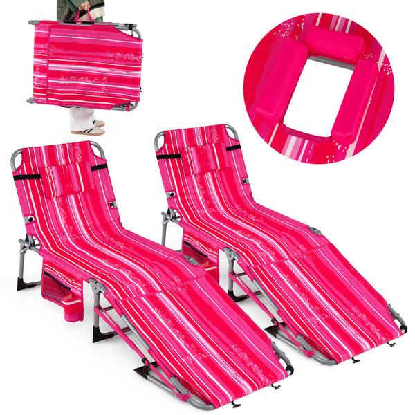 Face hole with U-shaped padding ensures comfortable lying face down<br>Arm openings provide additional relaxation during sunbathing<br>Face hole cover maintains cleanliness and offers more versatility<br>4-level adjustable backrest offers customizable rec