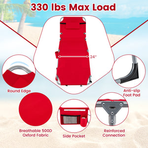 Face hole with U-shaped padding ensures comfortable lying face down<br>Arm openings provide additional relaxation during sunbathing<br>Face hole cover maintains cleanliness and offers more versatility<br>4-level adjustable backrest offers customizable rec