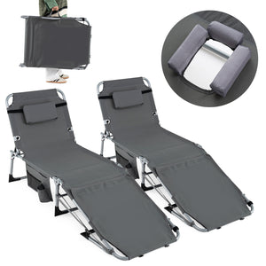 Face hole with U-shaped padding ensures comfortable lying face down<br>Arm openings provide additional relaxation during sunbathing<br>Face hole cover maintains cleanliness and offers more versatility<br>4-level adjustable backrest offers customizable rec