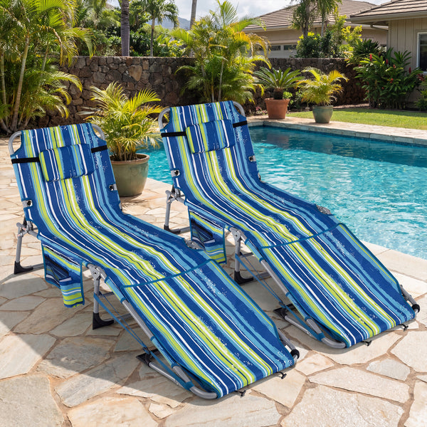 Face hole with U-shaped padding ensures comfortable lying face down<br>Arm openings provide additional relaxation during sunbathing<br>Face hole cover maintains cleanliness and offers more versatility<br>4-level adjustable backrest offers customizable rec