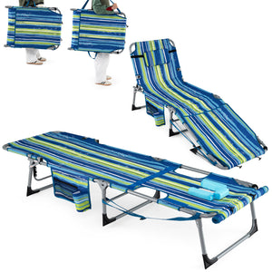 Face hole with U-shaped padding ensures comfortable lying face down<br>Arm openings provide additional relaxation during sunbathing<br>Face hole cover maintains cleanliness and offers more versatility<br>4-level adjustable backrest offers customizable rec