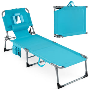 4-position adjustable back customized for different postures<br>2 footrest positions with flexible joints for more coziness<br>Built-in face hole and arm holes for face-down position<br>Removable head pillow enhances the comfort of lying<br>Folding chair 