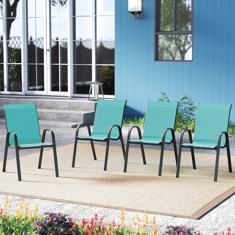 Stackable design for space-saving<br>Lightweight structure for easy movement<br>Fit your body curve perfectly with incline backrest and wide seat<br>Ergonomic armrest for arm relaxation<br>High-quality fabric for breathability and fast drying<br>Hold up t
