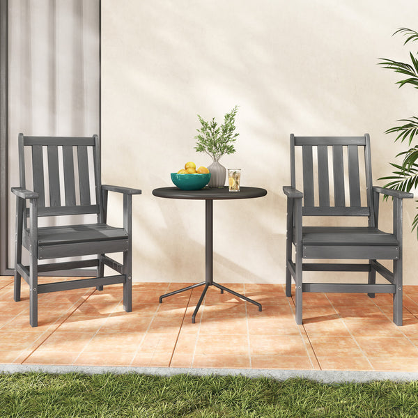  -Constructed of premium HDPE material that is easy-to-maintain and anti-cracking -Reclined high backrest helps you relax your body -Contoured seat provides support for your hips and thighs -Wide armrests allow you to comfortably rest your arms -Stainless 