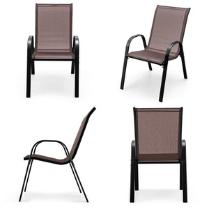 Stackable design for space-saving<br>Lightweight structure for easy movement<br>Fit your body curve perfectly with incline backrest and wide seat<br>Ergonomic armrest for arm relaxation<br>High-quality fabric for breathability and fast drying<br>Hold up t
