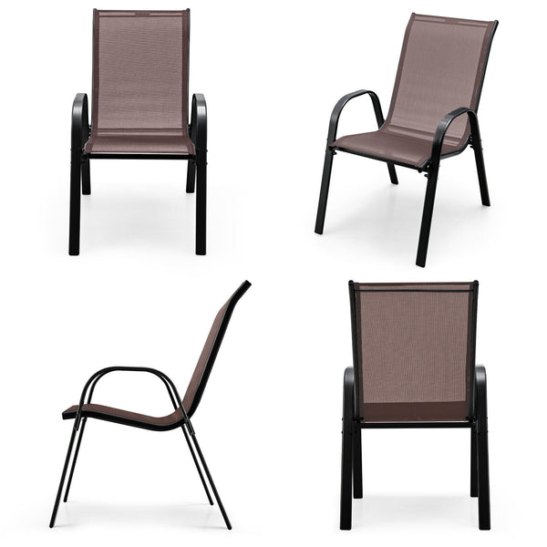 Stackable design for space-saving<br>Lightweight structure for easy movement<br>Fit your body curve perfectly with incline backrest and wide seat<br>Ergonomic armrest for arm relaxation<br>High-quality fabric for breathability and fast drying<br>Hold up t