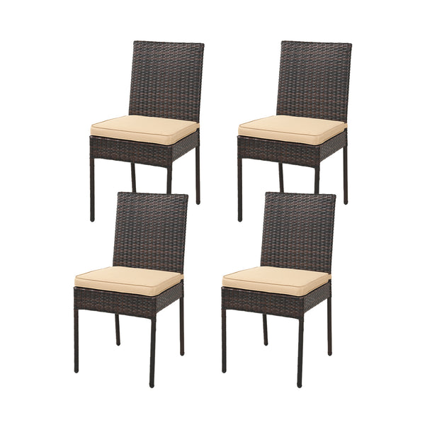 Soft to sit on thanks to the comfortable and removable cushions <br>Avoid cushions being moved with fixed ropes <br>All the covers can be detached for easy cleaning <br>Please take cushions back home if it rains <br>Durable black PE rattan for weather res