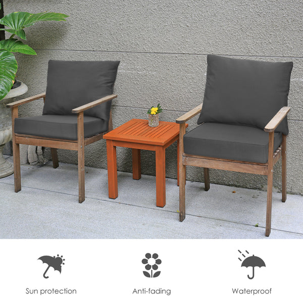 High resilience cotton for better sitting experience<br>Rope belts can firmly fix the seat cushion and are not easy to misplace during use<br>The thick and soft backrest can relieve waist soreness<br>The sun-proof function is ideal for both indoor and out