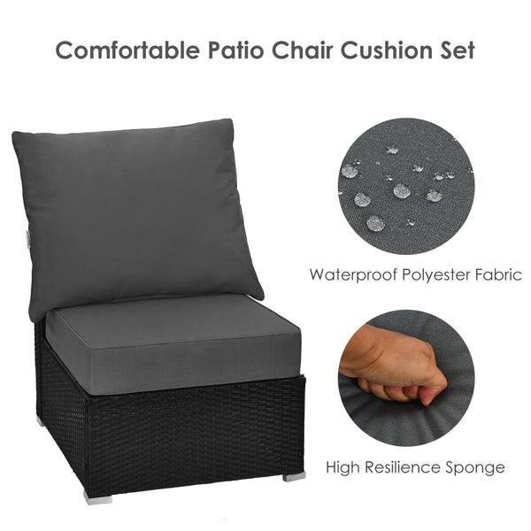 High resilience cotton for better sitting experience<br>Rope belts can firmly fix the seat cushion and are not easy to misplace during use<br>The thick and soft backrest can relieve waist soreness<br>The sun-proof function is ideal for both indoor and out