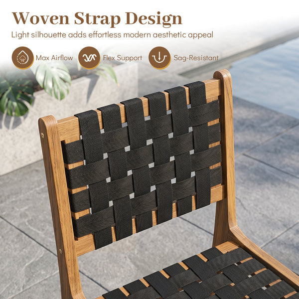 Natural teak elegance brings a warm tone and high stability to your outdoor space<br>The smooth touch accounts for an undeniably premium tactile feeling<br>These reinforced crossbars provide uncompromising structural strength<br>Remain reliable and enduri