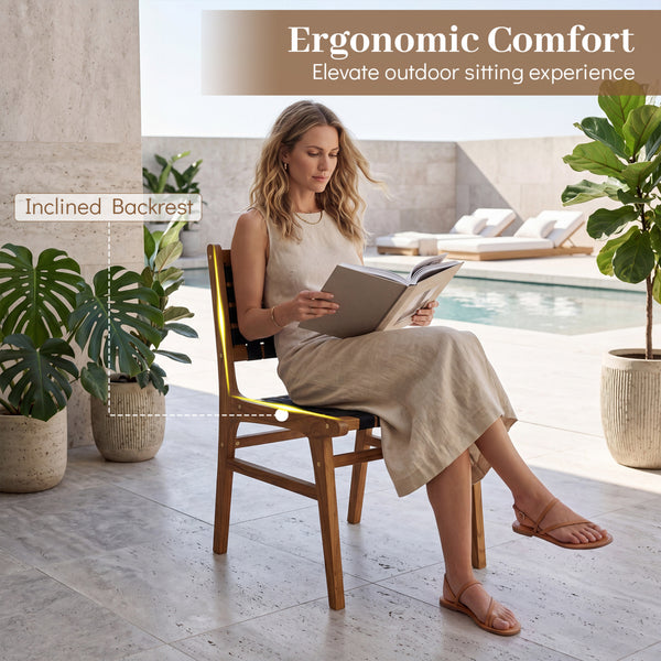 Natural teak elegance brings a warm tone and high stability to your outdoor space<br>The smooth touch accounts for an undeniably premium tactile feeling<br>These reinforced crossbars provide uncompromising structural strength<br>Remain reliable and enduri
