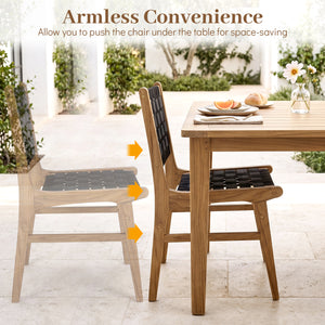 Natural teak elegance brings a warm tone and high stability to your outdoor space<br>The smooth touch accounts for an undeniably premium tactile feeling<br>These reinforced crossbars provide uncompromising structural strength<br>Remain reliable and enduri