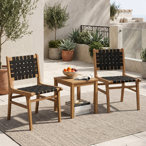 Natural teak elegance brings a warm tone and high stability to your outdoor space<br>The smooth touch accounts for an undeniably premium tactile feeling<br>These reinforced crossbars provide uncompromising structural strength<br>Remain reliable and enduri