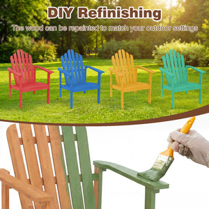 Built to last with natural and sturdy acacia wood <br>Angled backrest for better support during longer sitting <br>Wide armrests enable you to rest and relax your arms <br>More comfortable to sit thanks to a gently sloped seat <br>2 Adirondack chairs stac