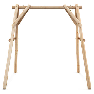 Matches most swings like rope swings  mesh swings  etc<br>High-quality solid wood material consists of a strong and durable stand<br>Suitable for backyard  patio  porch  garden and more<br>A-shaped frame makes the stand more stable<br>Reinforced screws an