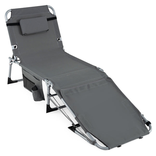 Face hole with U-shaped padding ensures comfortable lying face down<br>Arm openings provide additional relaxation during sunbathing<br>Face hole cover maintains cleanliness and offers more versatility<br>4-level adjustable backrest offers customizable rec