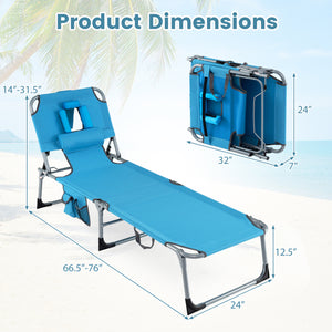 Face and arm slots for comfortable face-down lounging<br>Adjustable backrest ensures personalized reclining positions<br>Compact folding design makes it easy to transport and store<br>Equipped with a carry strap to facilitate mobility<br>Removable pillow 