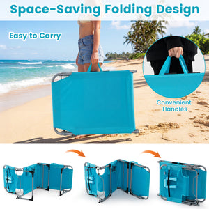 Face and arm slots for comfortable face-down lounging<br>Adjustable backrest ensures personalized reclining positions<br>Compact folding design makes it easy to transport and store<br>Equipped with a carry strap to facilitate mobility<br>Removable pillow 