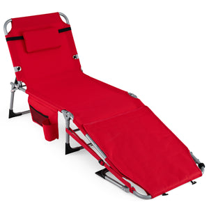 Face hole with U-shaped padding ensures comfortable lying face down<br>Arm openings provide additional relaxation during sunbathing<br>Face hole cover maintains cleanliness and offers more versatility<br>4-level adjustable backrest offers customizable rec
